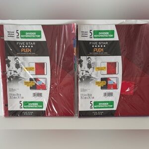 Five Star Flex 5 Tabs Divider Noteprotector Bundle of 2